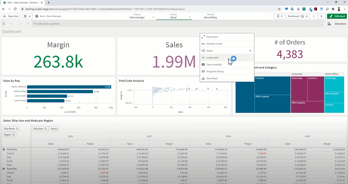 1. Qlik Alerting Video 2 minutul 2.16 - Create Alert